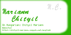 mariann chityil business card